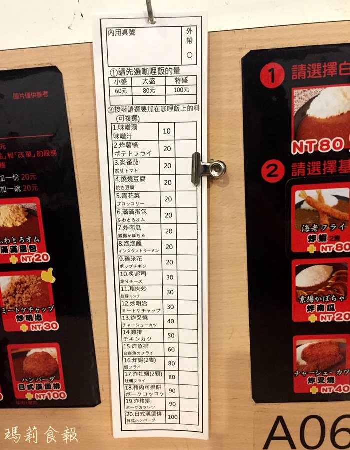 台中西區美食,野島家咖哩屋,18種主菜客製化,平價咖哩推薦,台中咖哩