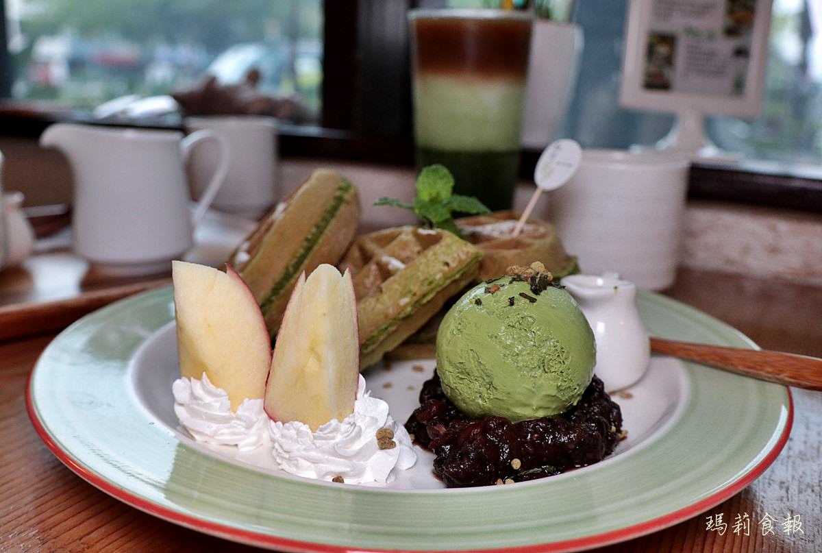 台中北區美食,初綠和風定食抹茶專賣,下午茶鬆餅,台中下午茶森半抹茶