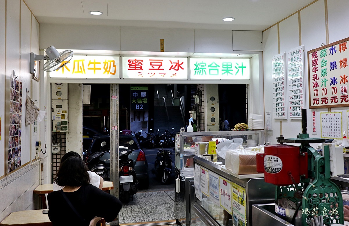 龍川冰菓室,龍川冰菓室菜單,台中冰品,台中老冰店,台中冰店,台中冰果室,木瓜牛奶,中華路夜市美食